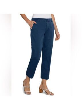Liverpool Kelsey Trousers Women’s 30 Petite Federal Navy Stretch High Rise Pants